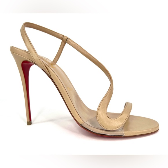 CHRISTIAN LOUBOUTIN Rosalie Nude Leather Stiletto Open Toe Sandals Size EU 41. - Picture 6 of 10